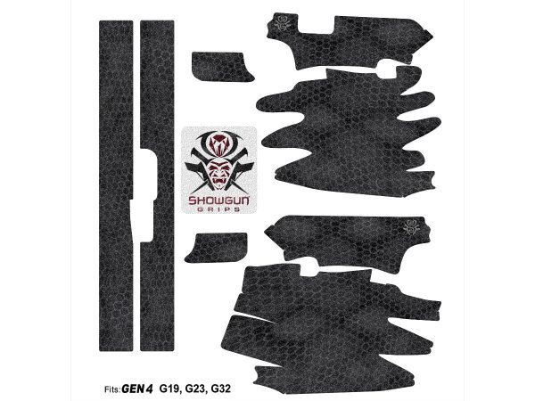 Glock 19 Gen 4 Decal Grip - Digital Snakeskin - Image 3