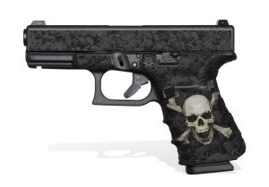 Glock 19 Gen 4 Decal Grip - Skull & Crossbones