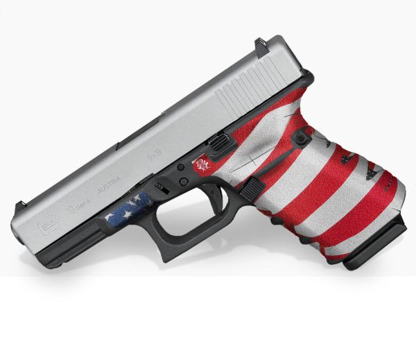 Glock 19 Gen 4 Decal Grip - Stars & Stripes - Image 2