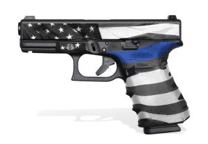 Glock 19 Gen 4 Decal Grip - Thin Blue Line