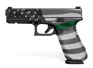 Glock 17 Gen 5 Decal Grip - Thin Green Line