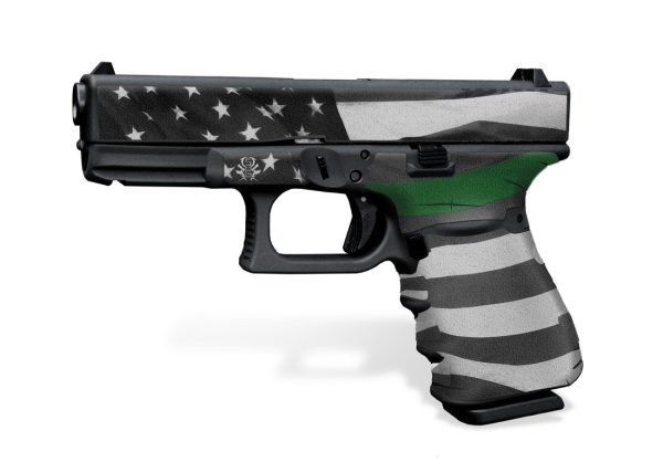 Glock 19 Gen 3 Decal Grip - Thin Green Line