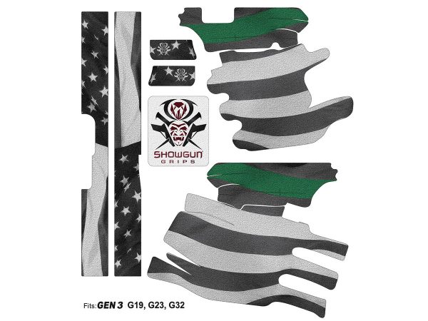 Glock 19 Gen 3 Decal Grip - Thin Green Line - Image 3